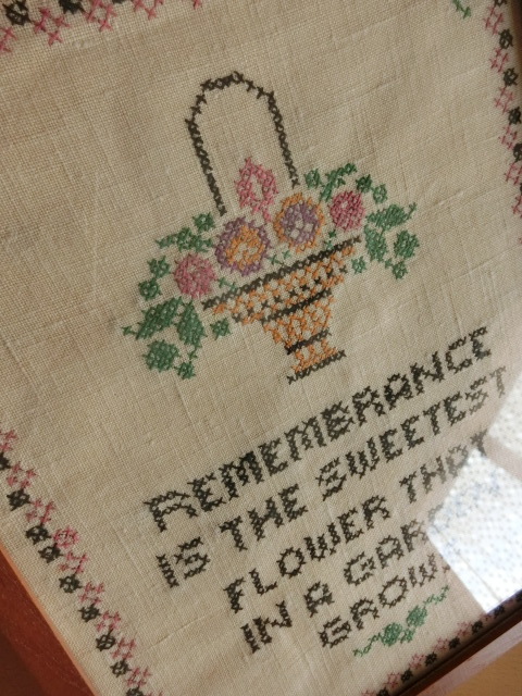 アンティーク クロスステッチの額拍卖