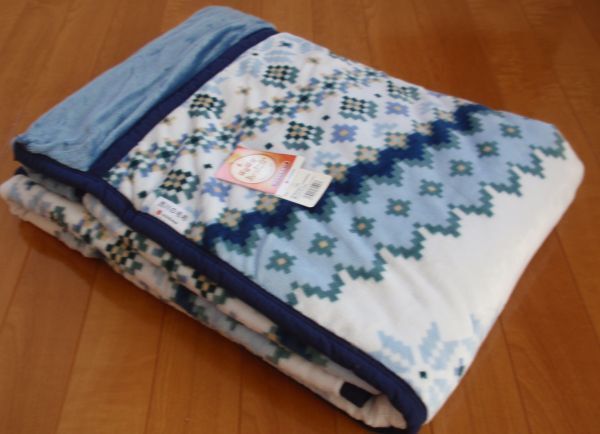 ぽかぽかあったか♪吸湿発熱効果で心地よい眠り♪わた入り毛布♪西川 シングルサイズ☆拍卖