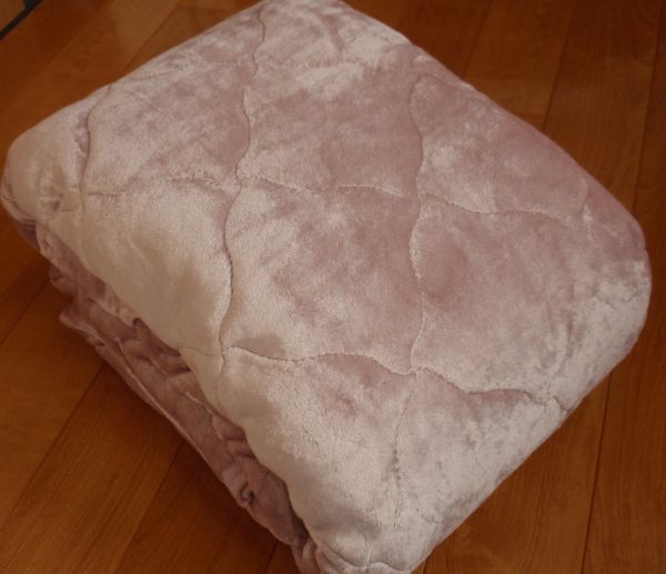 冬用暖か♪フランネル敷パッド 200×200㎝ ファミリーサイズ ピンク系拍卖