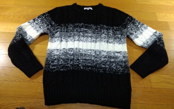 Creation Cube クリエーションキューブ セーター SIZE:M 黒 白 送料600円~拍卖