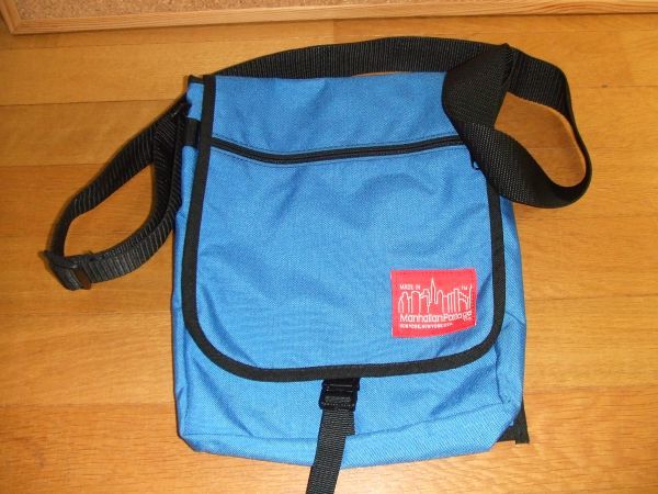 Manhattan Portage/マンハッタンポーテージ ショルダーバッグ 青 送料660円~ 31×25.5×8.5cm拍卖