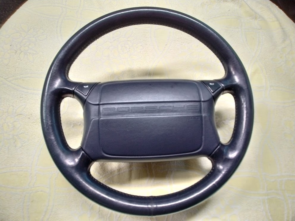 ポルシェ964Marine blue(濃紺)ポルシェ964純正ステアリング中古92年式 マリンブルーPORSCHE 911 拍卖