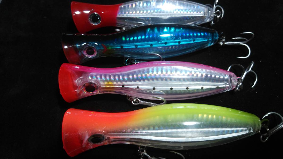 ソルトルアー ポッパー 4色セット GT シーバス シイラ 新品拍卖