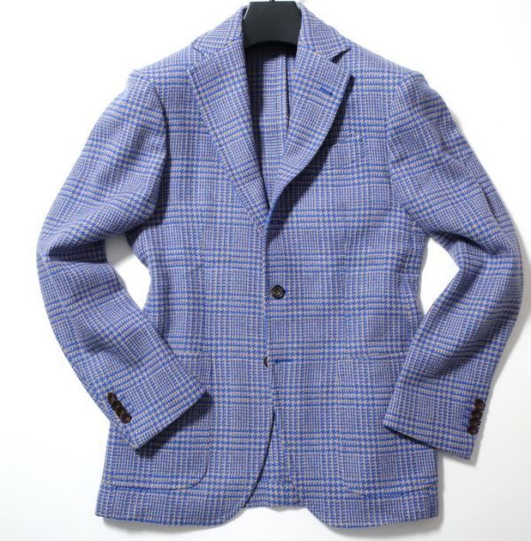 サルトリオ Sartorio ジャケット/チェック/秋冬ウール/国内正規 ネイビー×ベージュ 44(5158)baceh拍卖