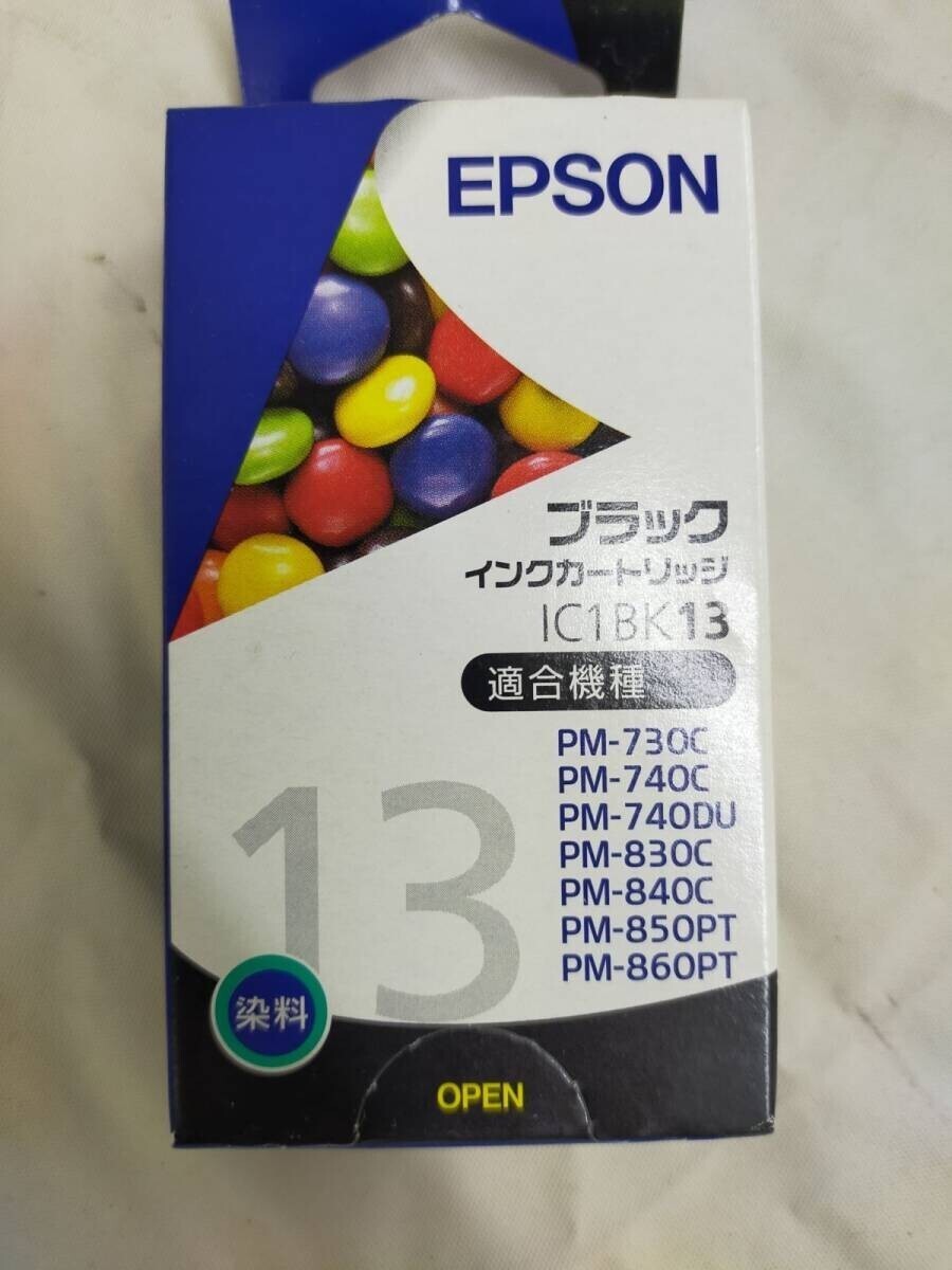 E17-20250123-041 【未使用品】エプソン 純正 インクカートリッジ カラーチョコレート IC1BK13 ブラック 期限切れ拍卖
