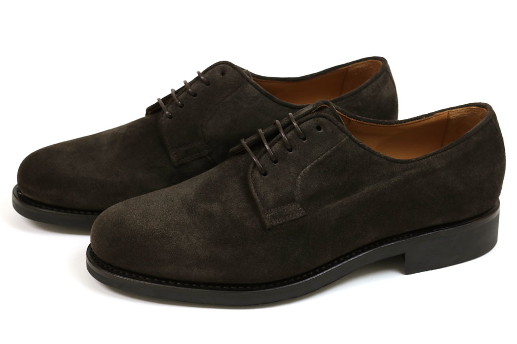 新品-Y199- ヤンコ プレーントゥ ダークブラウン 6.5(25cm) YANKO拍卖