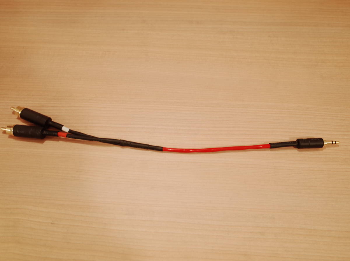 ★ 即決 BELDEN 88760 RCA-ステレオミニプラグ3.5mm 変換ケーブル 20cm Yケーブル 金メッキ NYS352AG NYS231-BG (アンフェノール変更可) ★拍卖