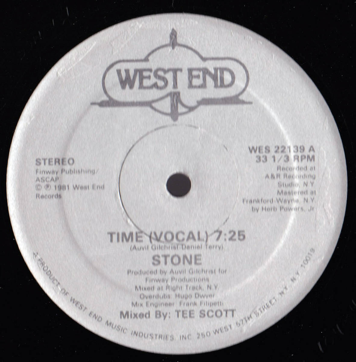 ダンクラ12inch★STONE / Time (Mix by TEE SCOTT)★West End★拍卖