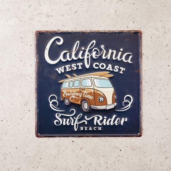 アンティークエンボスプレート カリフォルニア アメリカン雑貨 店舗 壁掛 インテリア 飾り 雑貨 オブジェ かわいい おしゃれ拍卖