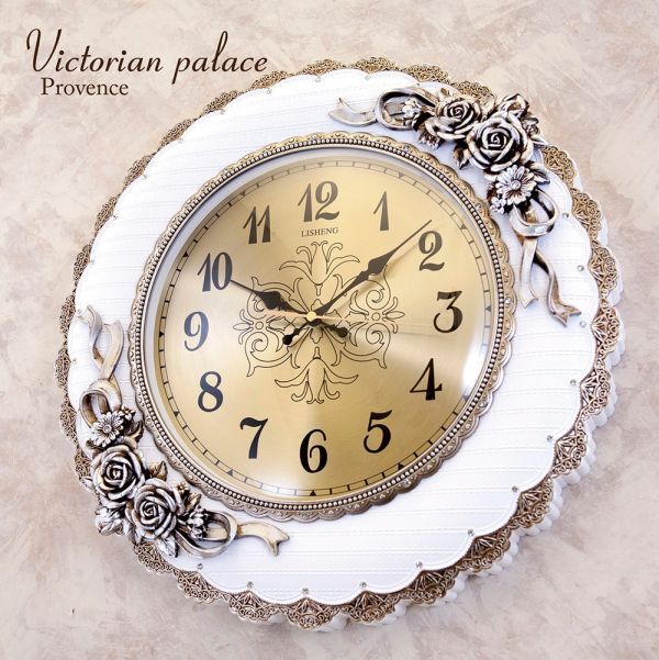 ウォールクロック 掛時計 ビクトリアンパレス プロヴァンス スイープムーブメント 時計 インテリア 飾り 高級感 おしゃれ お祝いにも拍卖