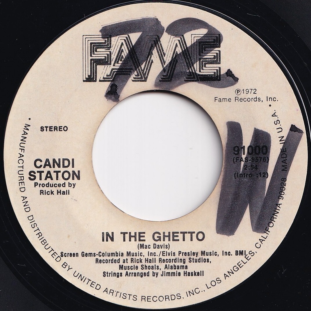 Candi Staton In The Ghetto / Sure As Sin Fame US 91000 209293 SOUL ソウル レコード 7インチ 45拍卖