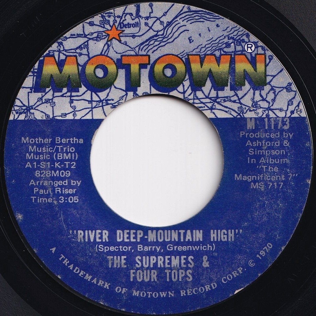 Supremes, Four Tops River Deep - Mountain High Motown US M 1173 209172 SOUL ソウル レコード 7インチ 45拍卖