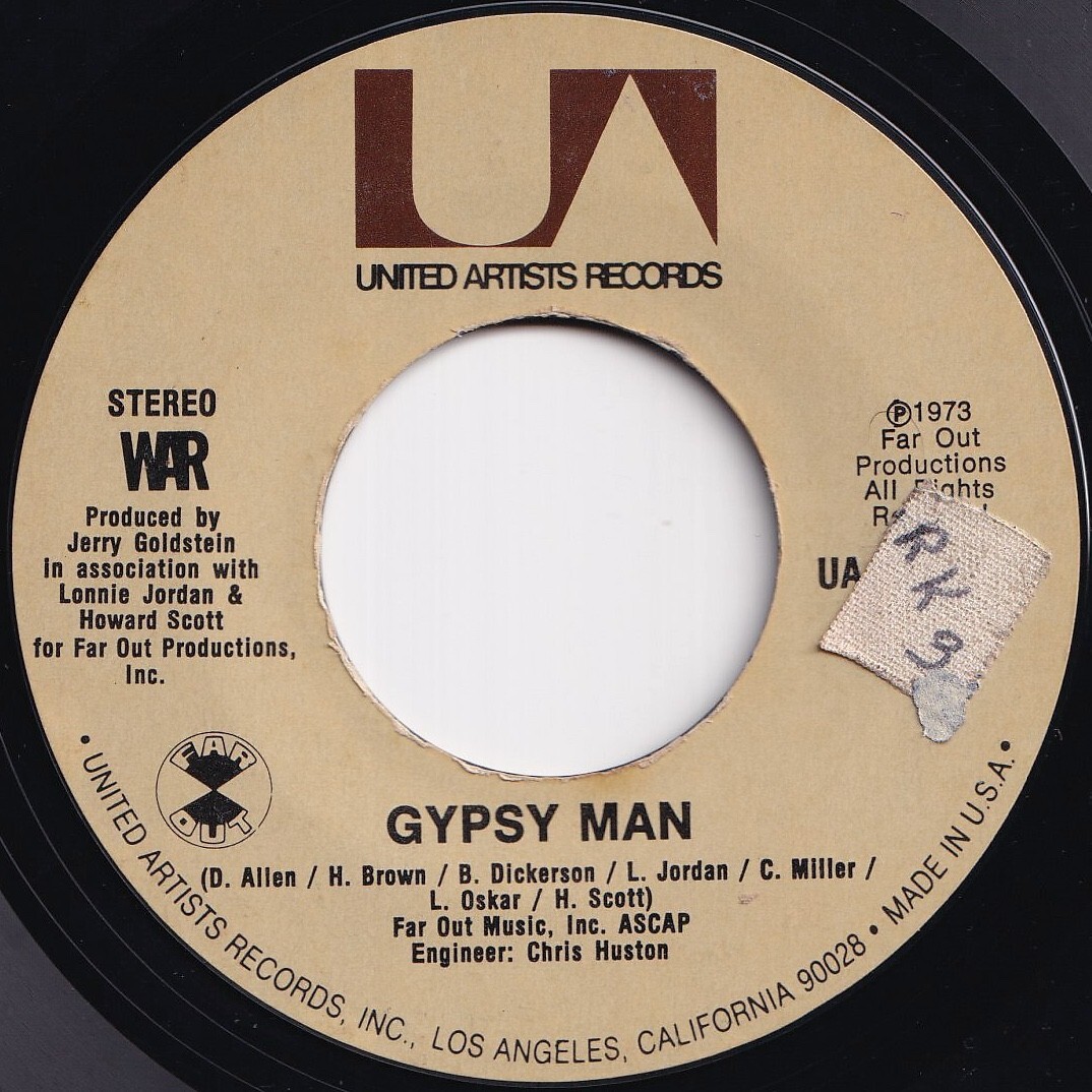 War Gypsy Man / Deliver The Word United Artists US UA-XW281-W 209348 SOUL FUNK ソウル ファンク レコード 7インチ 45拍卖