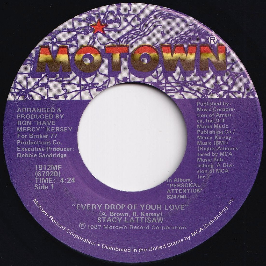 Stacy Lattisaw Every Drop Of Your Love / Longshot Motown US 1912MF 209412 SOUL ソウル レコード 7インチ 45拍卖