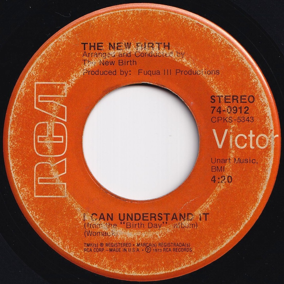 New Birth I Can Understand It / Oh, Baby, I Love The Way RCA Victor US 74-0912 209160 ソウル ファンク レコード 7インチ 45拍卖