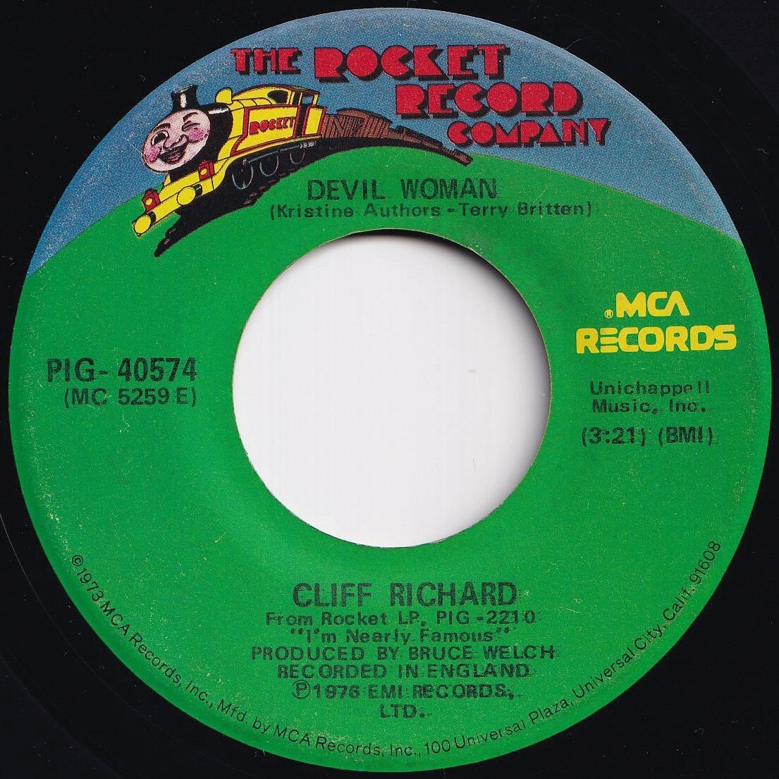 Cliff Richard Devil Woman / Love On (Shine On) MCA US PIG-40574 209171 ROCK POP ロック ポップ レコード 7インチ 45拍卖