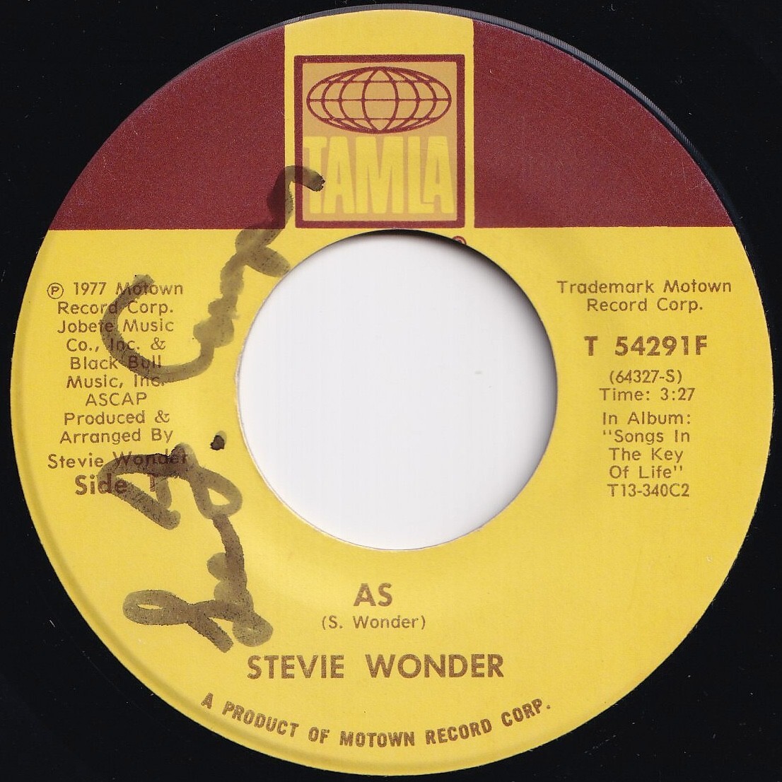 Stevie Wonder As / Contusion Tamla US T 54291F 209137 SOUL ソウル レコード 7インチ 45拍卖
