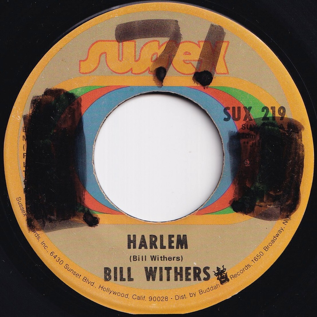 Bill Withers Harlem / Ain't No Sunshine Sussex US SUX 219 209378 SOUL ソウル レコード 7インチ 45拍卖