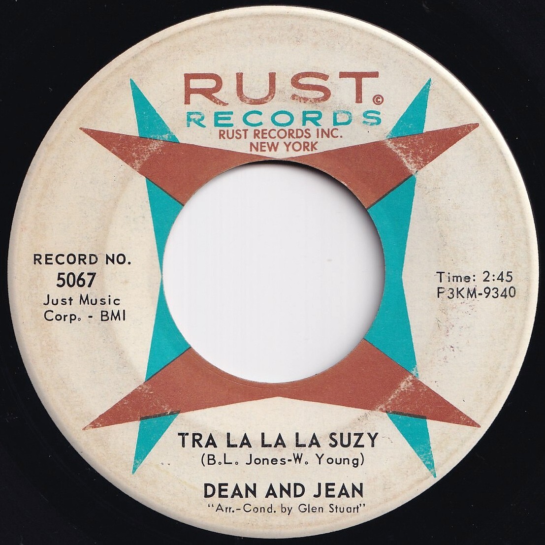 Dean And Jean Tra La La La Suzy / I Love The Summertime Rust US 5067 209475 R&B R&R レコード 7インチ 45拍卖