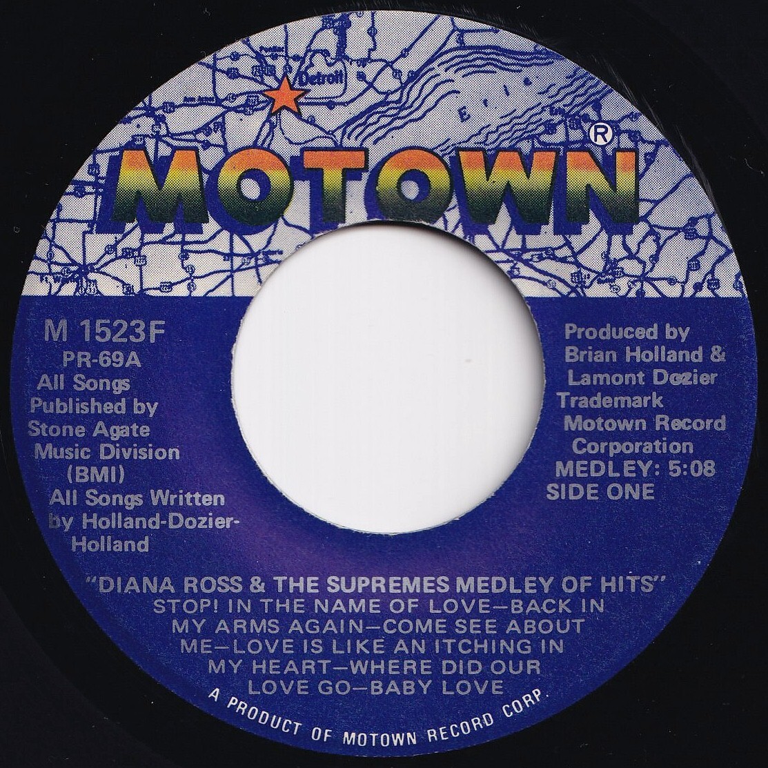Diana Ross & The Supremes Medley Of Hits / Where Did We Go Wrong Motown US M 1523F 209031 SOUL ソウル レコード 7インチ 45拍卖