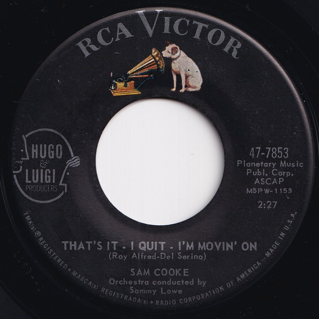Sam Cooke That's It - I Quit - I'm Movin' On / What Do You Say RCA Victor US 47-7853 209474 R&B R&R レコード 7インチ 45拍卖