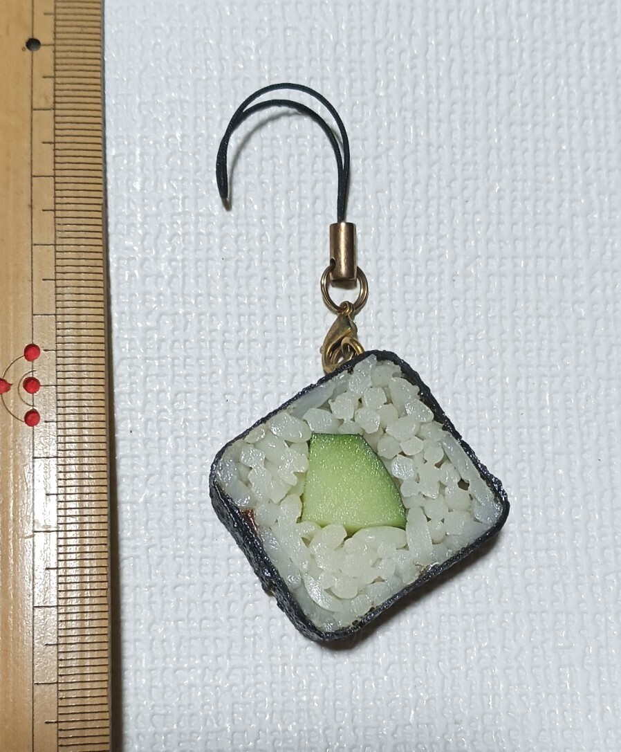 食品サンプル ストラップ 寿司 きゅうり巻き/のり巻き 海苔巻き キュウリ巻き 拍卖