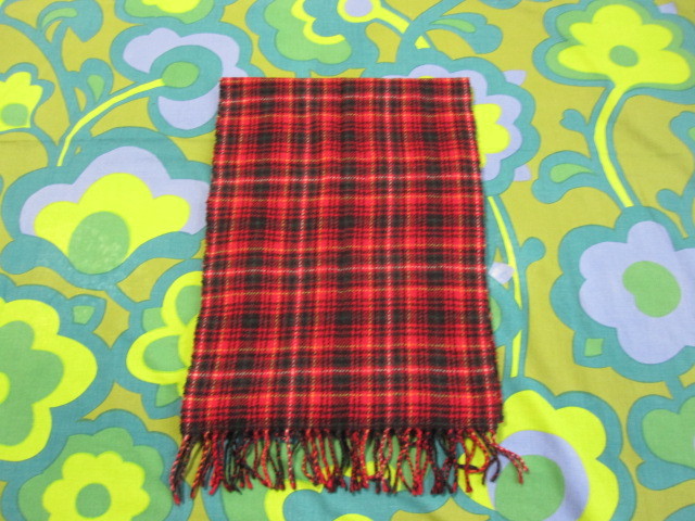 POLO ポロ ラルフローレン マフラー 赤/黒/白チェック USEDキレイ拍卖