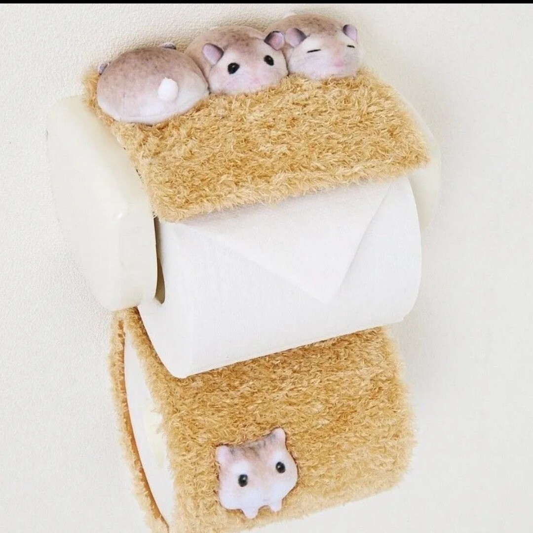 【新品・未使用】おがくずの上でぎゅっとよりそう ハムスターのペーパーストッカー ロボロフスキー拍卖