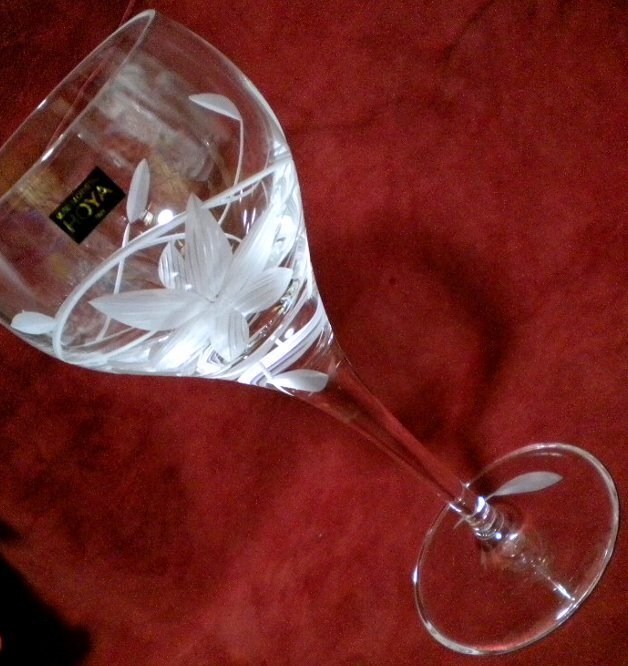 売切 HOYA ミュージアム クリスタル カットワイングラス クレマチス 容量240cc 1客 C/F 纏購入特典有 寸法φ74/82/75×H188mm 重量265g拍卖