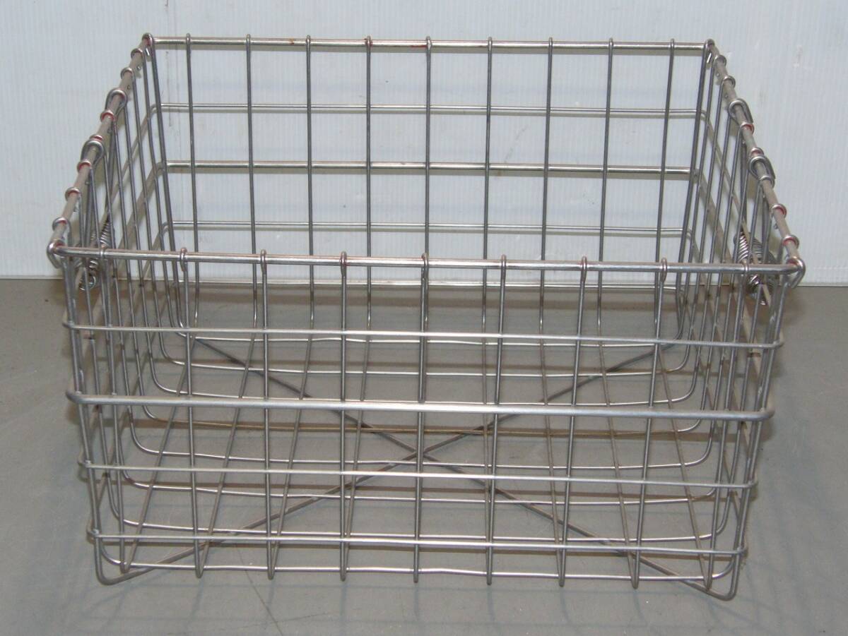 ステンレス ワイヤーバスケット 給食かご 水切りかご 角型バスケット 縦28 横25 高21cm 業務用厨房用品④ /BQ33拍卖