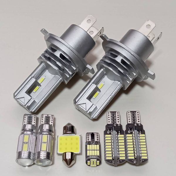 LA350S LA360S ミライース 超爆光! H4 LED ヘッドライト ルームランプ バックランプ ポジション ナンバー灯 8個セット /h4z/72/10/26拍卖
