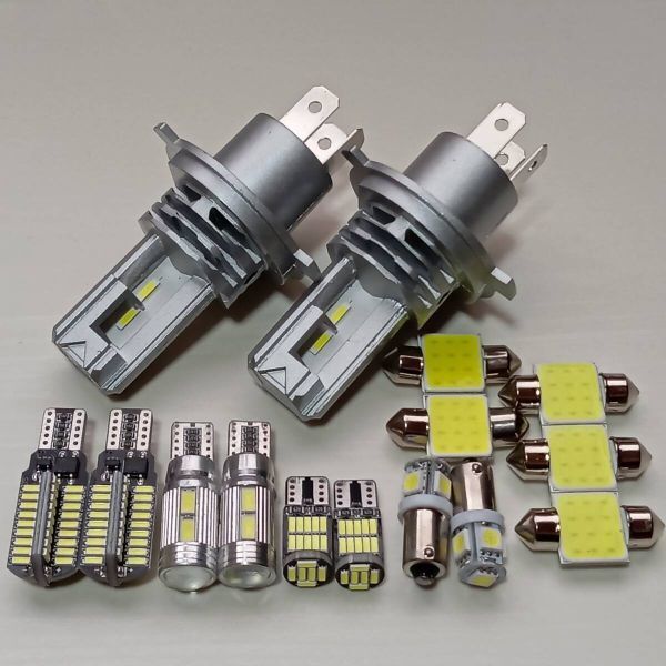 200系 ハイエース 4 5 6型 超爆光! H4 LED ヘッドライト ルームランプ バックランプ ポジション ナンバー灯 15個セット /h4z/72/10/26/b9拍卖