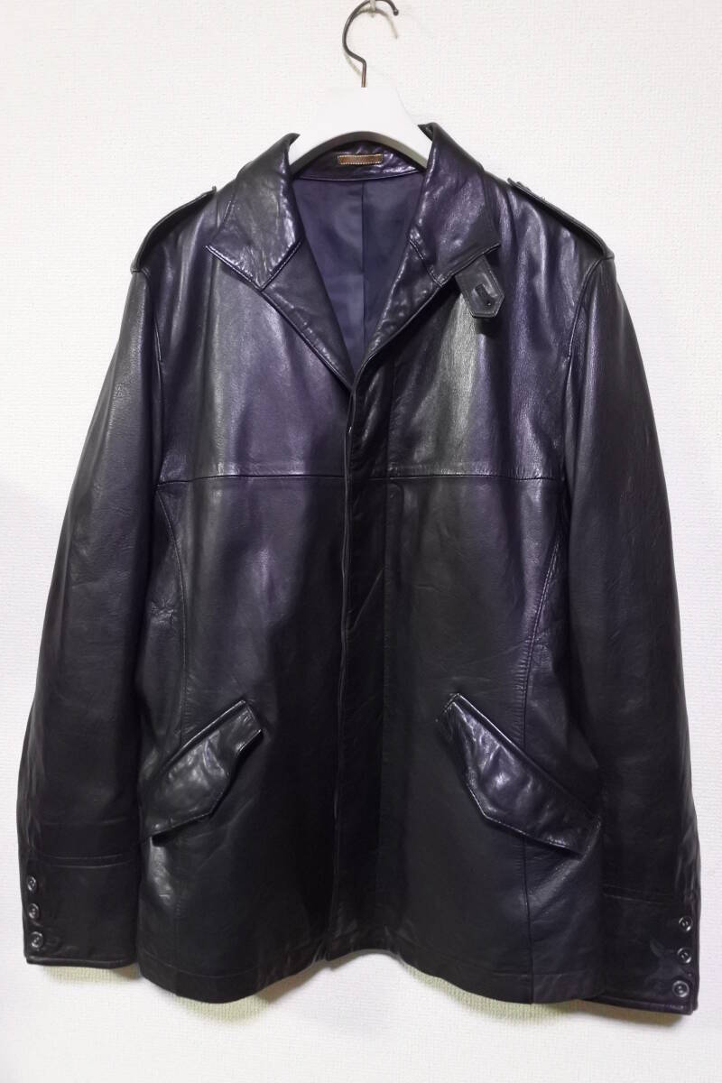 TAKEO KIKUCHI Leather Jacket size 3 タケオキクチ 羊革 ラムレザージャケット ブラック拍卖