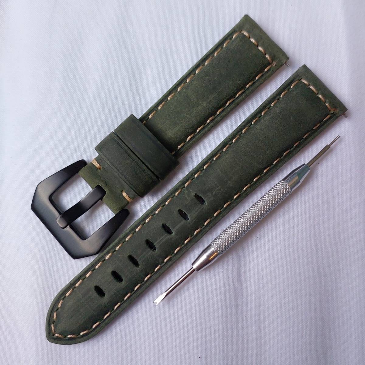 時計ベルト バンド レザー ラグ幅18mm メンズ 新品 未使用 バネ棒 工具付き ③拍卖