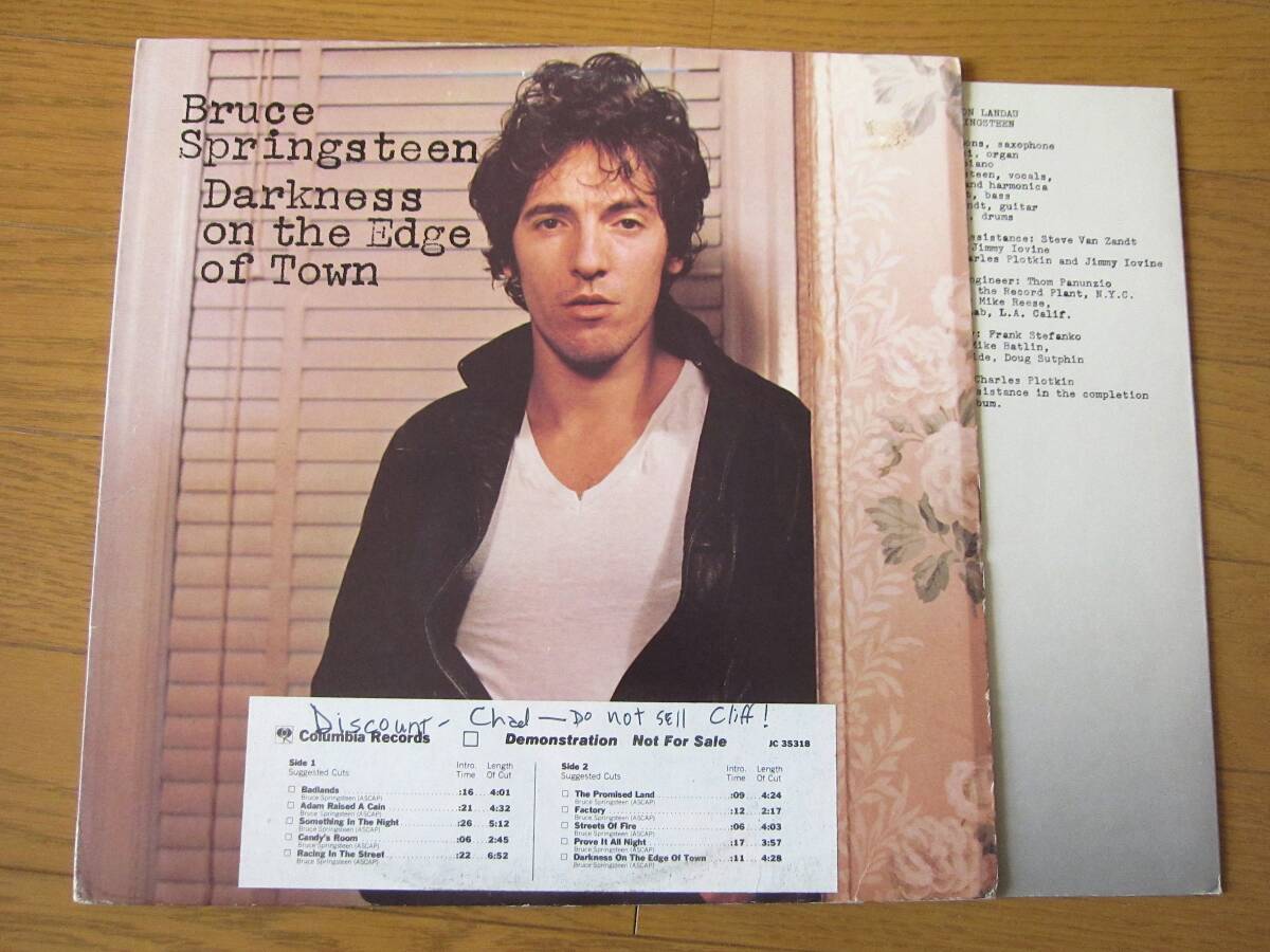 □ BRUCE SPRINGSTEEN DARKNESS ON THE EDGE OF TOWN 米盤プロモ白レーベル拍卖