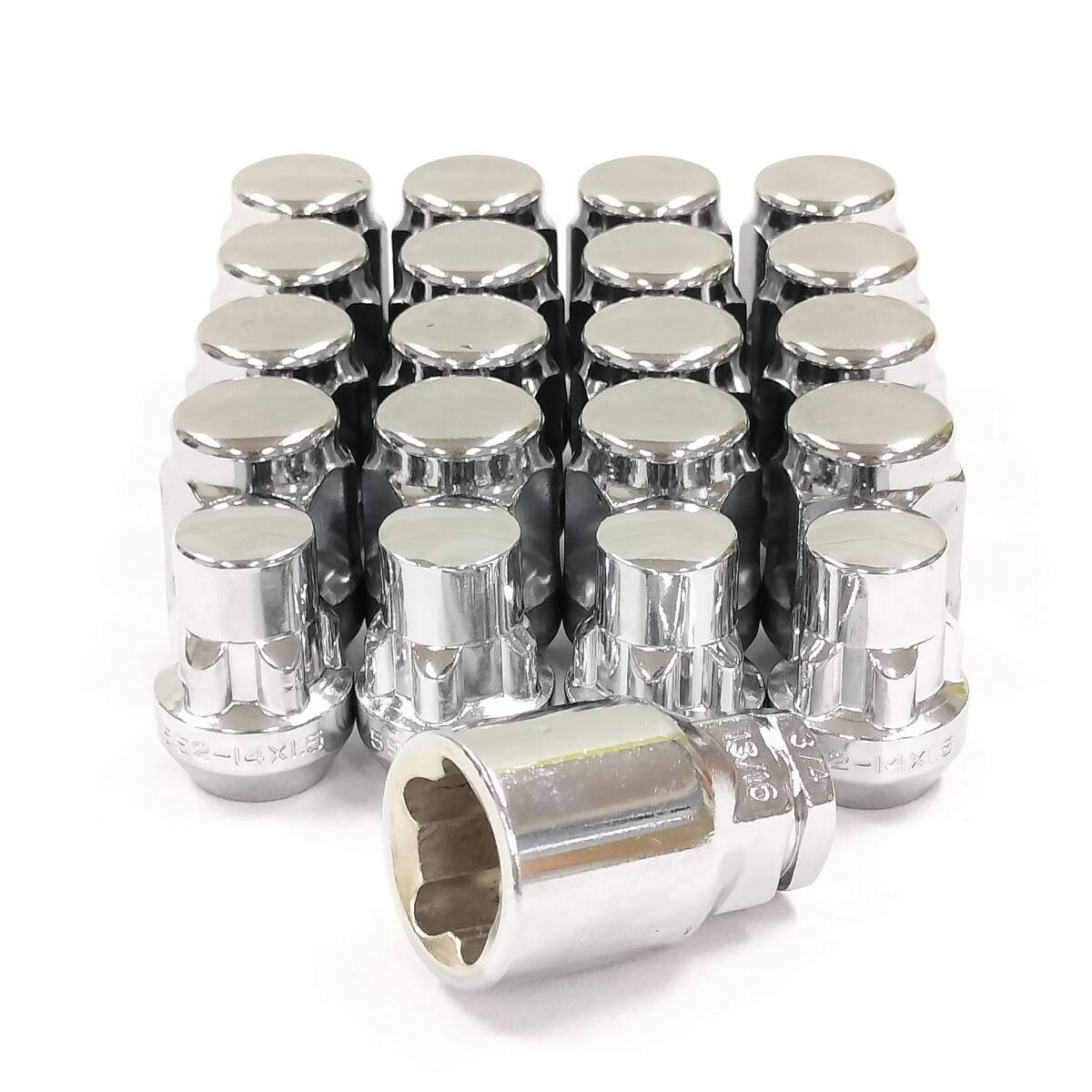 ホイールナット ロックナットセット M14 x P1.5 21HEX 35mm メッキ つば付き 袋タイプ 20個セット トヨタ レクサス シボレー 1415+081-2拍卖