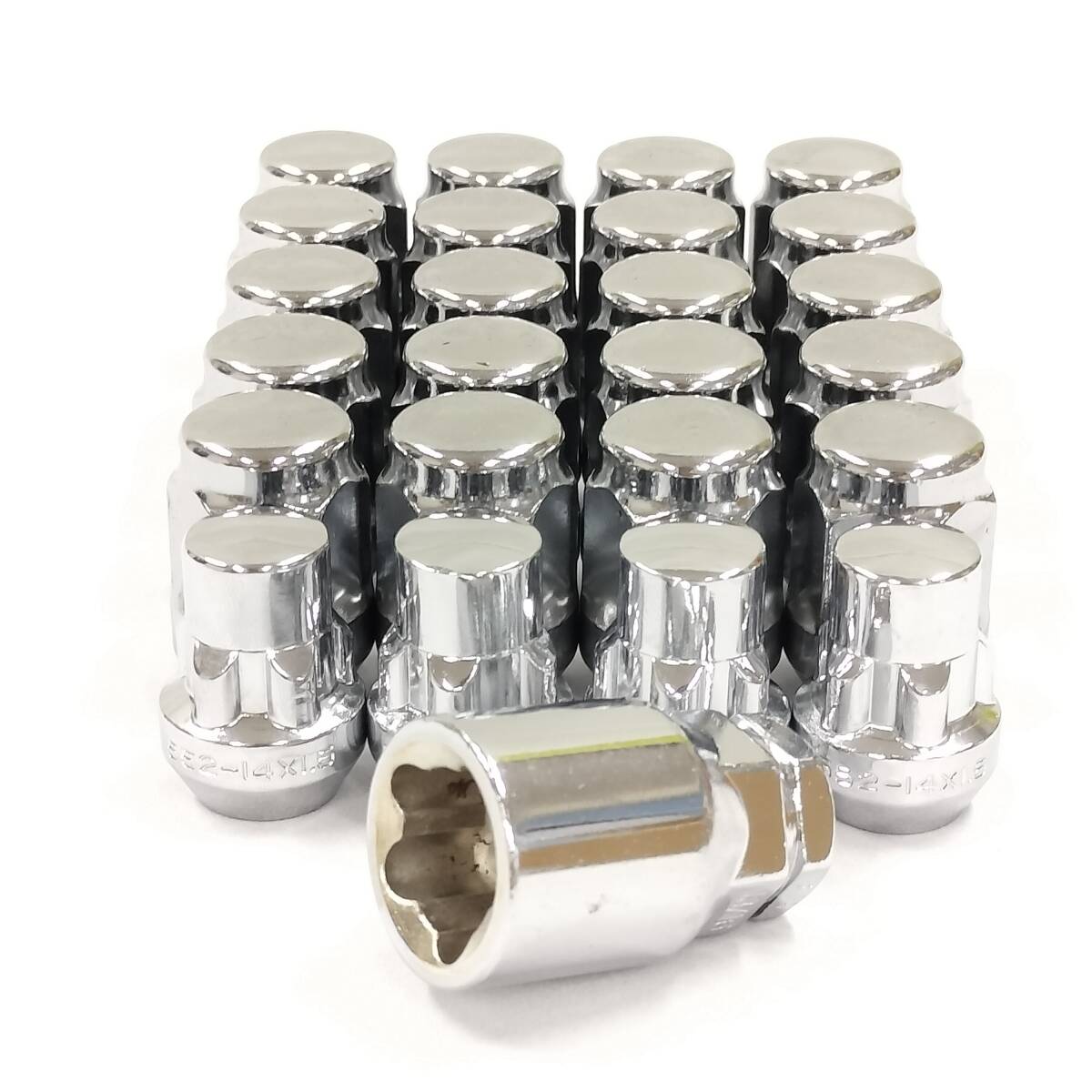 ホイールナット ロックナットセット M14 x P1.5 21HEX 35mm メッキ つば付き 袋タイプ 24個セット トヨタ レクサス シボレー 1415+081-2拍卖