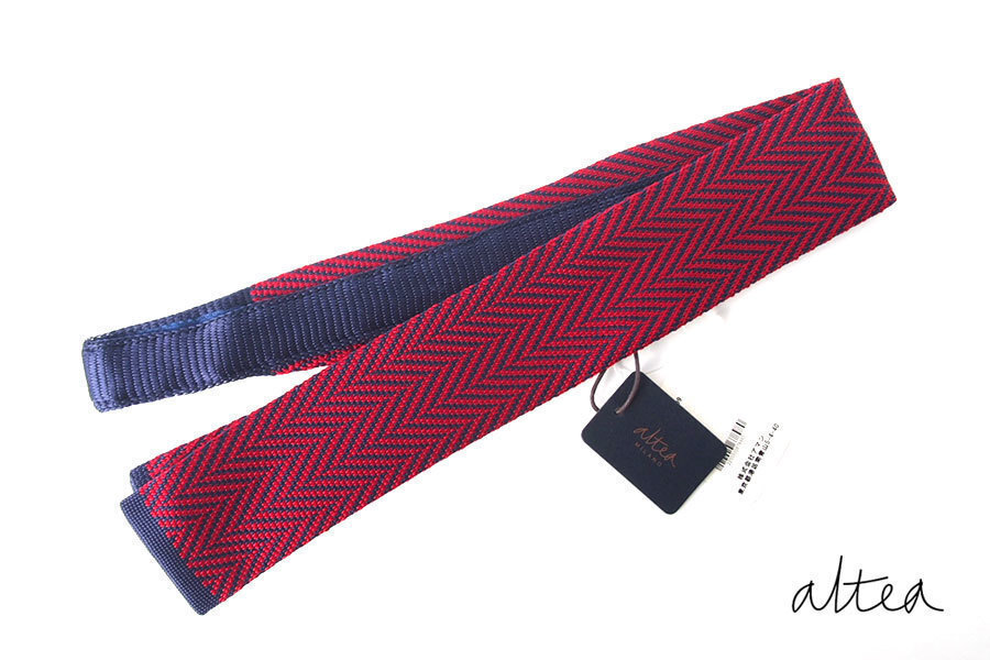 送料無料★新品|未使用|アルティア|ALTEA|シルク100%ニットタイ拍卖