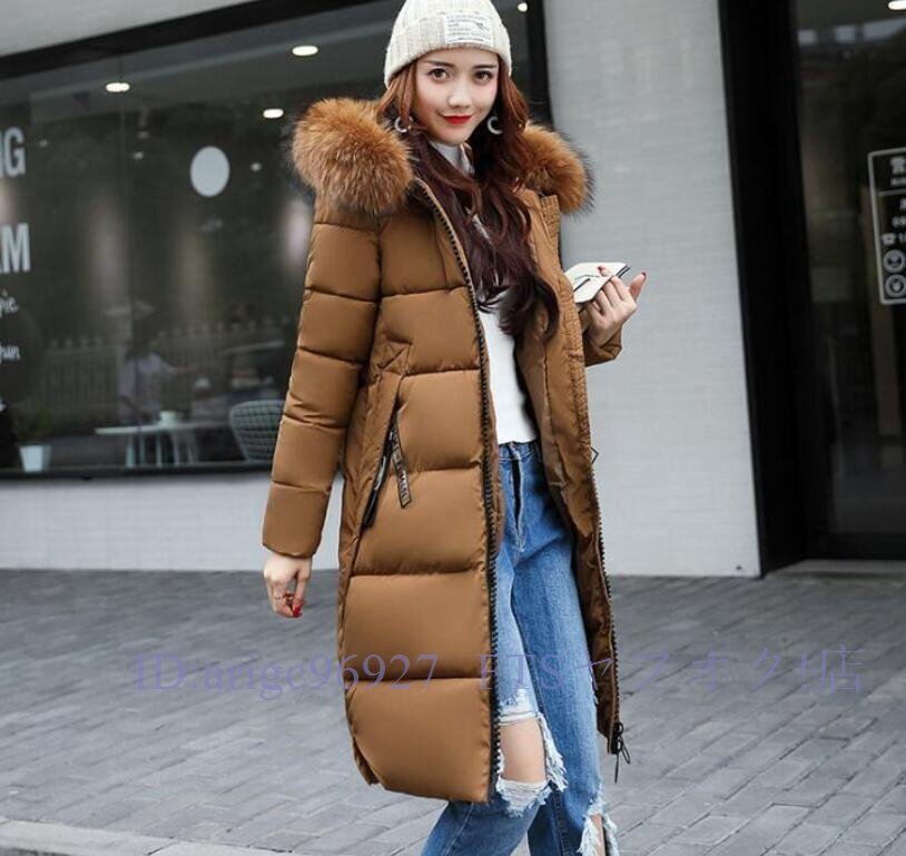 A6956★新品レディース ダウンジャケット 中綿ジャケット 綿服 ロングコート フード付き 中綿入り コート アウター 秋冬 防風 防寒拍卖