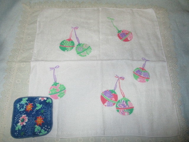 和風ガーゼハンカチ 未使用 と小さなコースター未使用拍卖