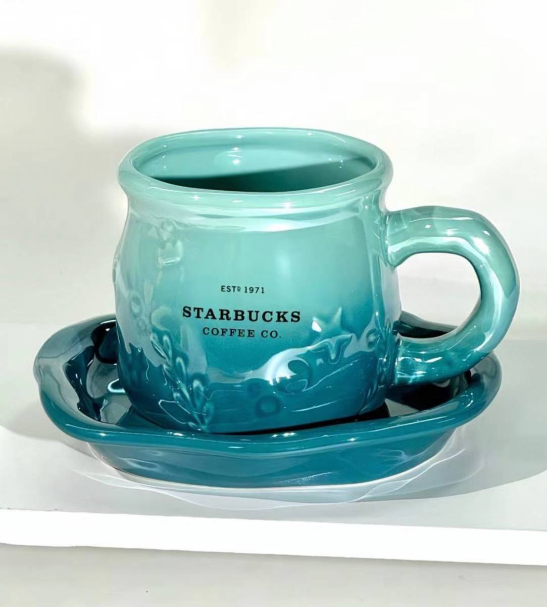 スターバックス スタバ 海外中国アニバーサリー ソーサー付きマグカップ 414ml拍卖