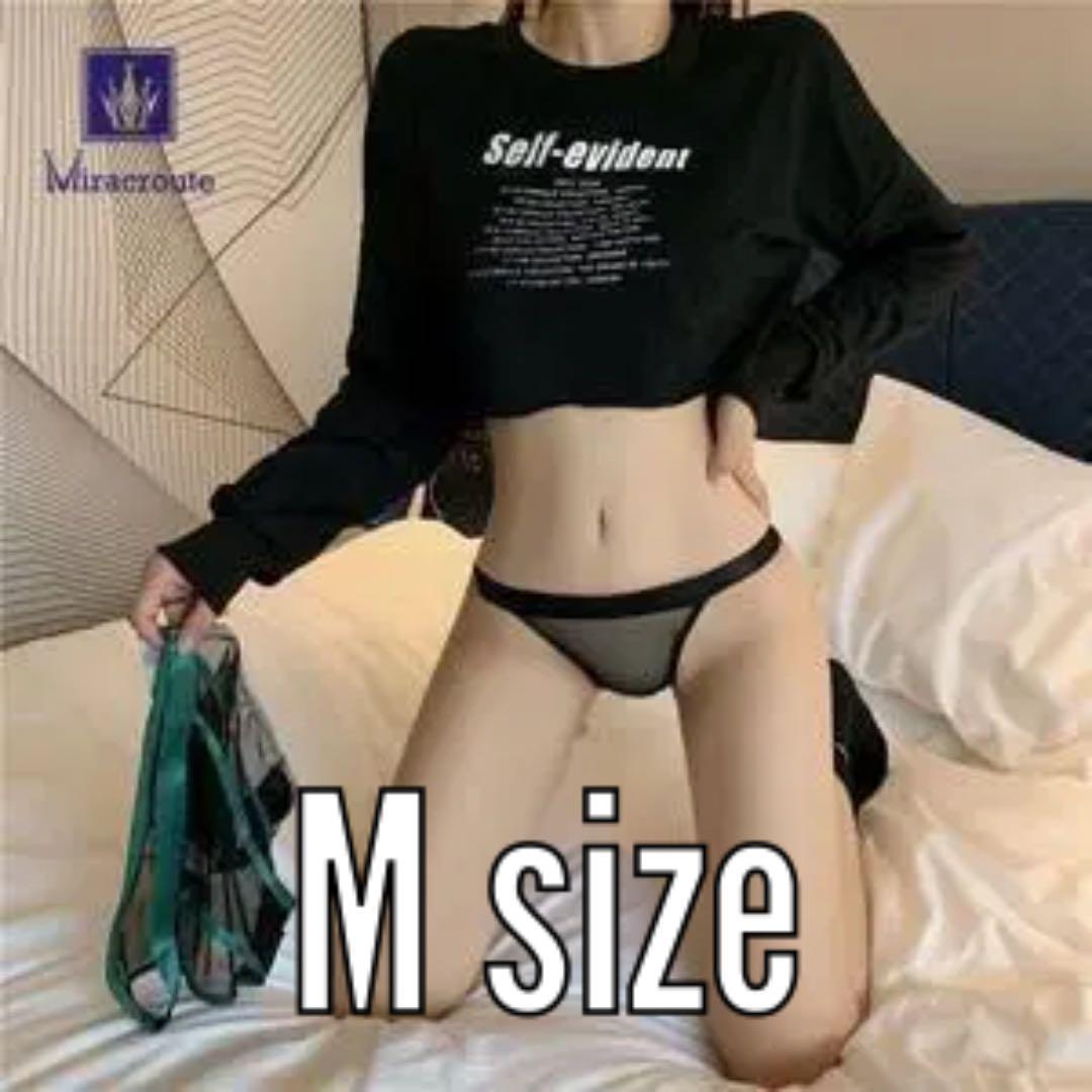 D-5.匿配 フォロー割 セクシーショーツ レディース ブラック M拍卖