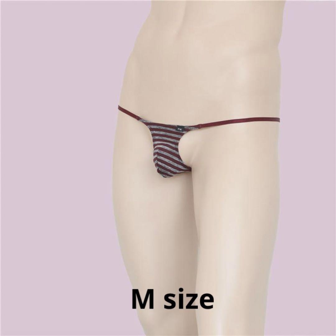 O-60.set割▲200円〜 メンズビキニ Tバック ワインレッド M拍卖