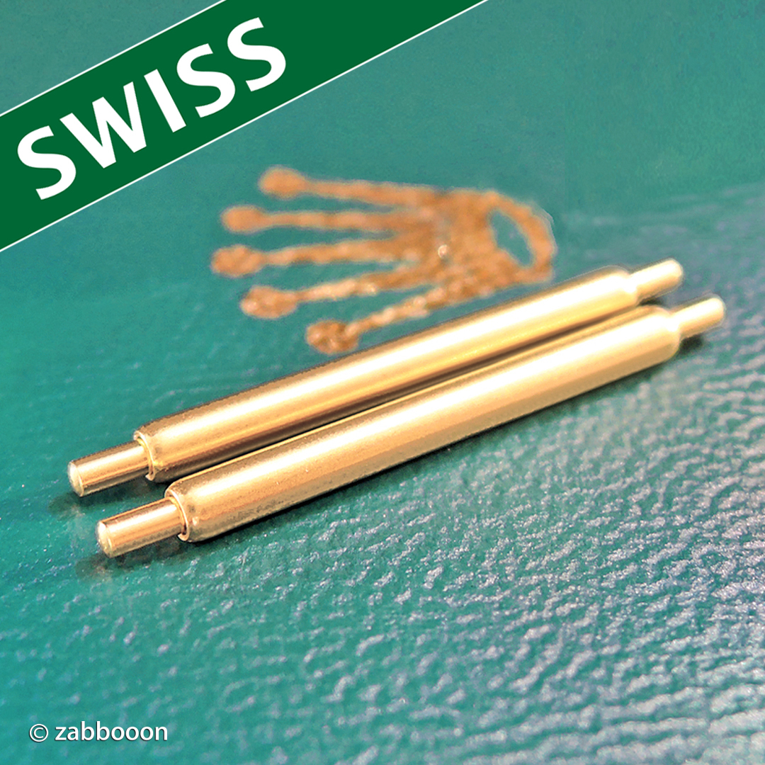 ロレックス 純正形状 バネ棒 20mm【高品質スイス製】ゴールド 金メッキ Gilt スポーツ GMTマスター 16758 16718 サブマリーナ 16808 16618拍卖