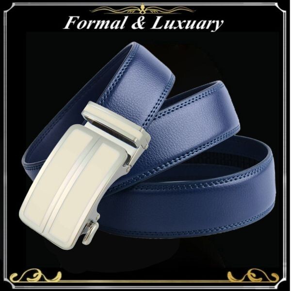 ベルト j50【紺】折りたたみ発送 ネイビー 穴なし 無段階調整ベルト ゴルフベルト 人気 オートロック メンズ 革 ビジネス カジュアル拍卖