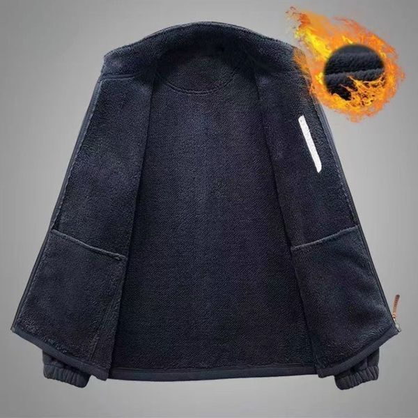 t45 M 裏フリース ボアジャケット メンズ アウター ジャケット メンズ 冬服 フリースジャケット 厚手 保温 コート フリース ゴルフウェア拍卖