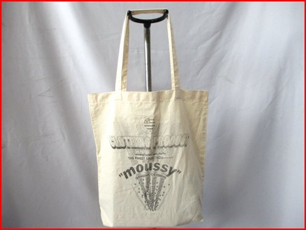 moussy/マウジー◇コットントートバッグ 軽量 IV プリント柄 H38cm拍卖