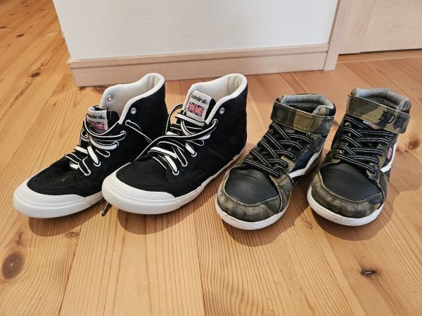 キッズ 靴 スニーカー EDWIN 21.0cm Admiral 23.0cm ハイカット2足セット 拍卖