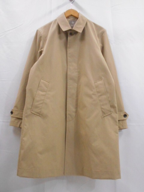 70 送80サ 0121YD12 nano universe ナノユニバース ステンカラーコート 672-1111001 ベージュ サイズS 中古品拍卖