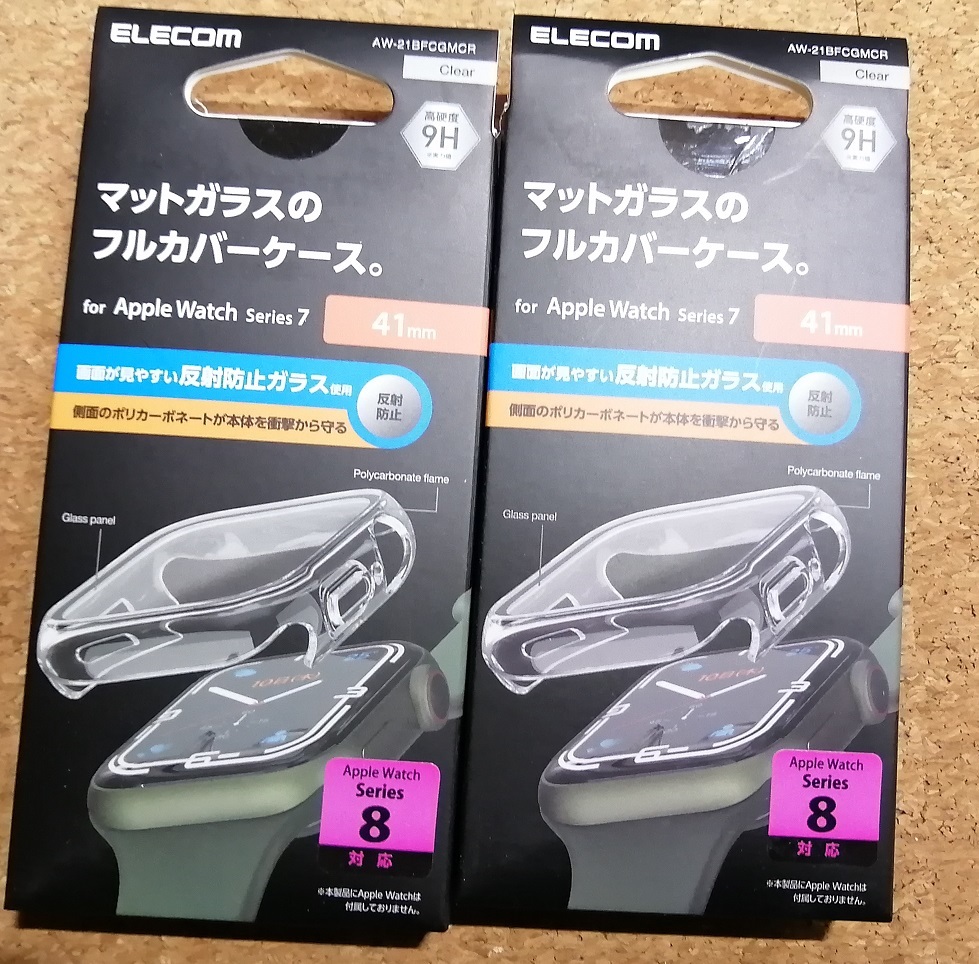 【2コ】エレコム Apple Watch series7 41mm フルカバーケース 反射防止 アップルウォッチ クリア AW-21BFCGMCR 4549550240383拍卖